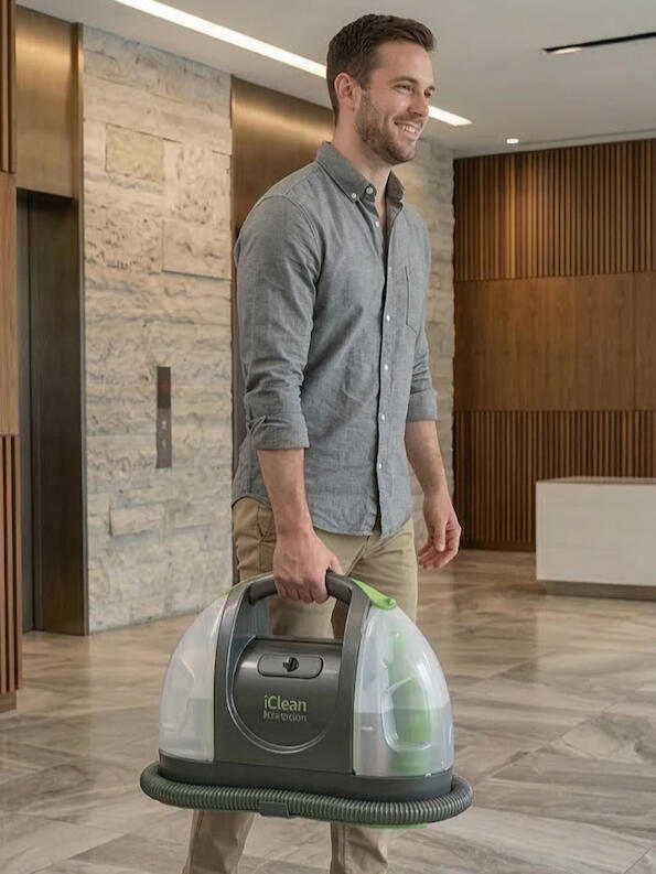 Portable carpet cleaner rental Vancouver Richmond Burnaby - Newclean iClean Compact